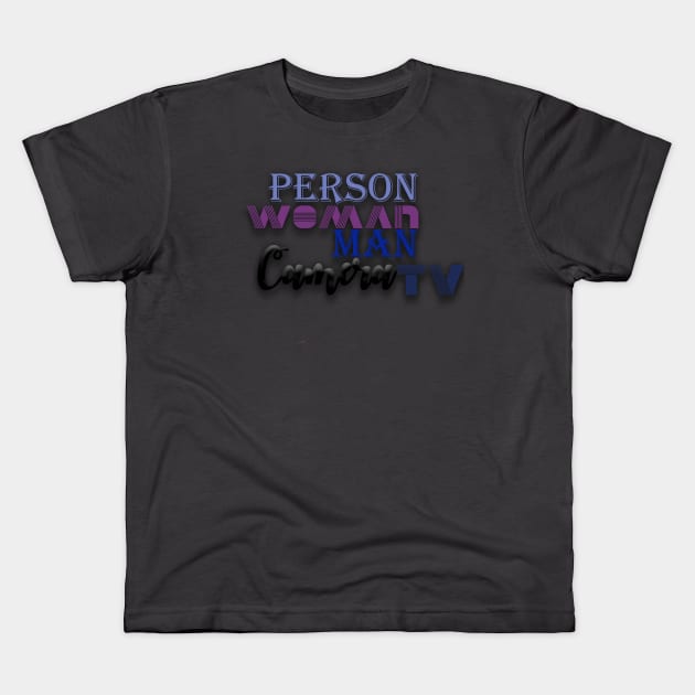 Person woman man camera tv Kids T-Shirt by D_creations